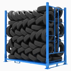 Depo otomotiv parçaları lojistik kullanımı için ağır katlanabilir çelik lastik depolama rafı ayrılabilir <span class=keywords><strong>Metal</strong></span> istifleme palet - Product Image 5