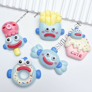 Accesorios de resina de dibujos animados con forma de perlas de pez marino, abalorios y dijes bonitos para manualidades, pegamento para fundas de teléfono y slime DIY - Product Image 1