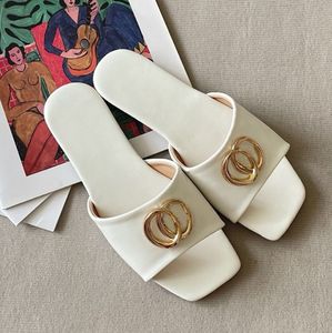 Sandali da <span class=keywords><strong>donna</strong></span> <span class=keywords><strong>in</strong></span> <span class=keywords><strong>pelle</strong></span> con dettagli metallici, suola piatta, punta quadrata, casual, estivi, da ufficio. - Product Image 6