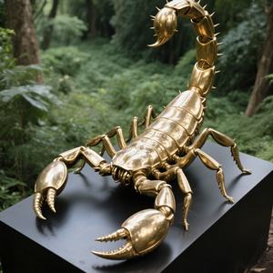 Sculpture de <span class=keywords><strong>Scorpion</strong></span> Géante en Bronze Taille Réelle, Statue de Jardin Extérieure, Impression Numérique 5mm, Couleur Personnalisée - Product Image 4
