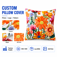 Housse de coussin Daisy élégante à motif floral, carrée, pour chaise, bureau, chambre d'amis – Vente directe usine