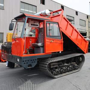 Pista de goma de ingeniería 0,8 toneladas 1,2 toneladas 1,8 toneladas 2 toneladas 5 toneladas transporte camión volquete sobre orugas para camino de barro - Product Image 1