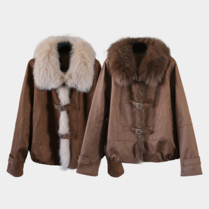 <span class=keywords><strong>Giacca</strong></span> Corta Invernale da Donna in Piuma d'Oca con Grande Collo in <span class=keywords><strong>Pelliccia</strong></span> di Volpe, Taglia Unica, Calda e Alla Moda - Product Image 1