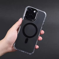 Étui de téléphone magnétique de luxe pour iPhone 17 16 Pro Max, compatible avec la recharge sans fil, finition mate, antichoc, coques de téléphone portable Plus Mini