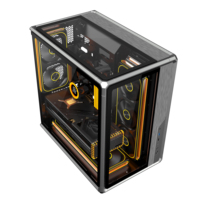 Nouveau boîtier PC gaming Full Tower en acier et métal, format ATX, en stock, vente flash, boîtier PC ARGB