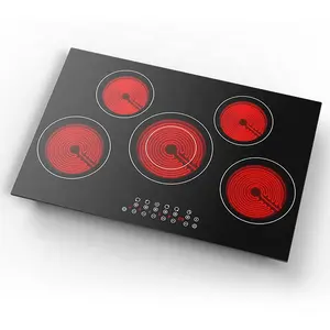 home or restaurant use 5 plate ceramic stove tops cooker electric cooktop
