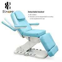 Table et lit de massage électrique moderne pour le visage, table esthétique à 3 moteurs avec commande au pied, lits de spa, de tatouage et de beauté