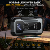 Démarreur d'urgence portable 12 V pour batterie de voiture, pour jusqu'à 10 L de diesel ou 7 L d'essence