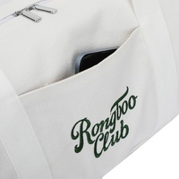 Sac de sport et de voyage en toile imperméable grande capacité avec logo personnalisé, motif lettres, respirant, léger, fermeture à cordon