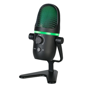 Microphone à condensateur pour podcast, prise USB, ordinateur, jeux, <span class=keywords><strong>streaming</strong></span> YouTube, enregistrement vocal, chant, suppression du bruit, LED, filaire - Product Image 1