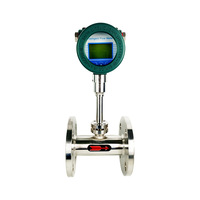 Débitmètre massique thermique numérique haute précision pour applications industrielles, dispositif de mesure de gaz avec écran LCD, en acier inoxydable, avec bride OEM