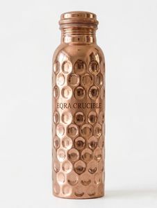 Pure <b>Copper</b> Straight Cup Water <b>Bottle</b> for Outdoor Hiking Use Minimalist Design Metal Body Direct <b>Drinking</b> With Health Benefits - Product Image 5