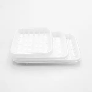 White black transparent tray with different colors dimensions plastic food packing tray plastic