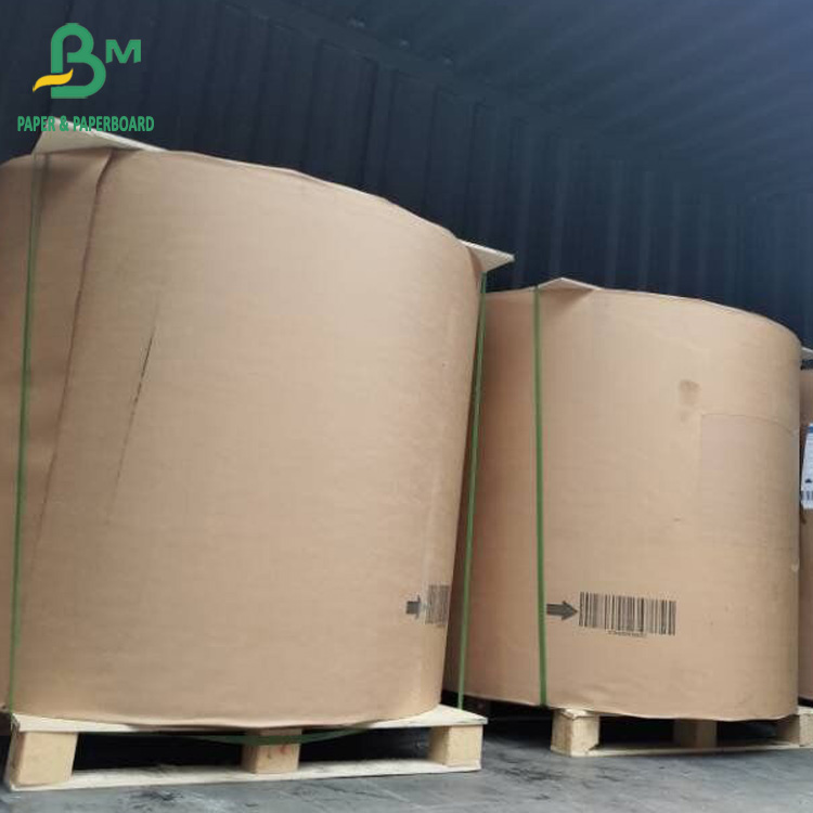 40gsm 70gsm BKP Sack Kraft Paper For Brown Food Packing Bag Wide 0.5m - 2.5m
