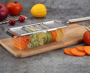 Newly Upgraded 7-blade Interchangeable Multi-functional <b>Vegetable</b> <b>Cutter</b> Set Slices Shreds Peelers and Potato Peelers - Product Image 1