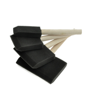 Pinceau éponge à manche en bois MSN en tailles 25 mm, 45 mm, 70 mm, 95 mm, qualité industrielle et bricolage, pinceau de peinture, OEM pris en charge