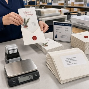 Carte de Noël en papier semence avec enveloppe, sceau de cire plantable, format A6 plié, carte de vœux écologique personnalisée en gros avec enveloppe - Product Image 2