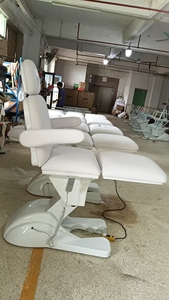 White <b>Electric</b> Esthetician Bed PU Leather Salon Treatment <b>Table</b> Facial Massage Bed for Beauty Parlour - Product Image 6