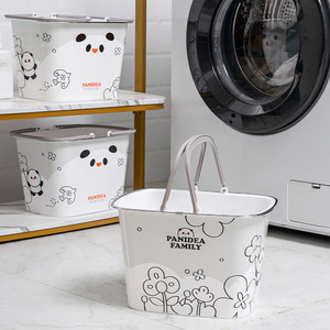 Panidea Family Shower Basket Rectangle PP Material 30.2x22.8x20.5cm Bathroom <b>Storage</b> With Handle - Product Image 3