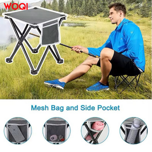 Mesa Plegable para Exteriores Woqi, Cuadrada de 12.5 Pulgadas, de Acero Inoxidable, Portátil, para Camping y Picnic, con Bolsillo de Malla para Almacenamiento - Product Image 5