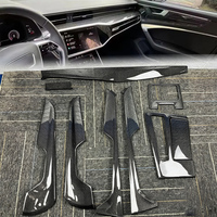 Kit de remplacement de garnitures intérieures en fibre de carbone pour Audi A6 S6 A7 S7 C8 2019+ – Ensemble de garnitures de tableau de bord à clipser, ajustement parfait