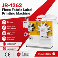 Machine d'impression d'étiquettes flexo automatique JR-1262, imprimante multi-couleurs pour rubans textiles, pour étiquettes d'entretien des vêtements