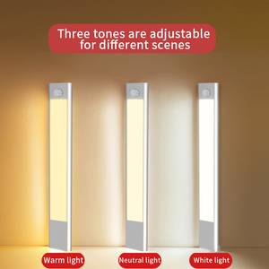 Không dây LED tủ quần áo Ánh sáng thay đổi màu sắc thay đổi độ sáng Tủ chiếu sáng Pin hoạt động Sticker cảm biến chuyển hướng lên bóng - Product Image 6