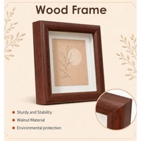 1 Paket Kotak Pajangan Mini 4x4 Shadow Box Terbuat dari Kayu Solid Buatan Tangan Ramah Lingkungan