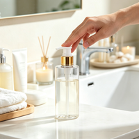 Bouteilles de lotion en plastique PET, emballages cosmétiques rechargeables pour shampoing, nettoyant visage, contenants vides pour soins personnels avec pompe