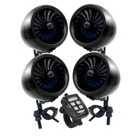 Nouveau système audio de studio, amplificateur stéréo, haut-parleurs USB pour lecteur MP3, moto, VTT, UTV, bateau TWS410098DB Noir
