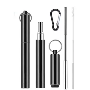 Collapsible Straw Travel Straw Reusable Straws with Case