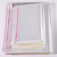 Sacs à bijoux en BOPP en gros, en stock, avec bande adhésive, longs, blancs, plats, nacrés, recyclables et personnalisables