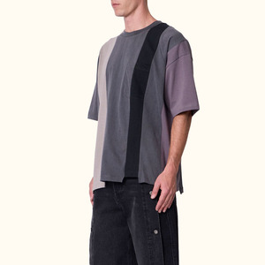 Người Đàn Ông Quá Khổ Được Trang Bị Áo Thun Người Đàn Ông Của 100% Cotton <span class=keywords><strong>Drop</strong></span> Shoulder Thời Trang Đường Phố Sọc T-Shirt Bán Buôn Biểu Tượng Tùy Chỉnh TEE Áo Sơ Mi - Product Image 2