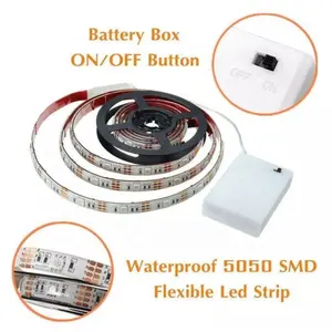 Batterie betriebener LED-Streifen licht, 5V, SMD 5050, RGB, 0,5 m, 1m, 1,5 m, 2m