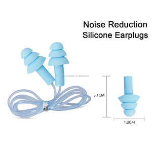 Bouchons d'oreilles réutilisables en silicone, étanches, anti-bruit, protection auditive pour dormir, nager, concerts, études, ronflements - Product Image 2