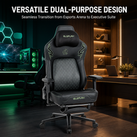 Chaise de jeu ergonomique à dossier haut OEM ODM personnalisée avec repose-pieds, accoudoirs 3D en mousse moulée, chaise de bureau inclinable