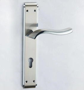 Venta al por mayor de fábrica, cerradura de puerta de mortaja de aleación de aluminio, llave de desbloqueo, manija de palanca de puerta en placa con respaldo de 50mm - Product Image 2