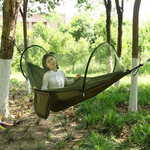Hamaca Mosquitera Lista para Usar, para Uso en Exteriores, Individual y Doble, Hecha de Nailon y Chifón, para Camping, con Protección Lateral Enrollable - Product Image 2