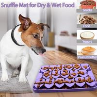 Kleine Silikon-Schnüffelmatte für langsames Fressen, Slow-Feeder-Leckmatte für Trocken- und Nassfutter
