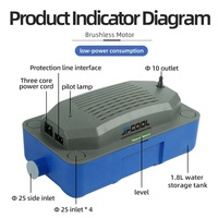Pompe de vidange automatique de condensats de climatiseur JPCOOL avec réservoir d'eau externe, 110V-230V, levage 12M, entrée DN25, faible bruit
