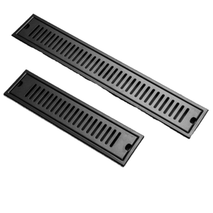 Desagüe de ducha lineal de acero inoxidable 304 de 24 pulgadas con filtro para pelo, desagüe de canal pulido para baño - Product Image 1