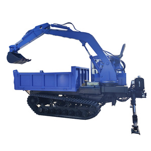 Camion benne sur chenilles Kuangcheng avec bras d'excavatrice, moteur certifié CE 8, boîte de vitesses et système hydraulique importés - Product Image 1
