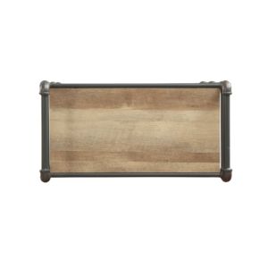 Estantería de pared y exhibición con acabado gris arena y roble antiguo DB Itzel - Product Image 4