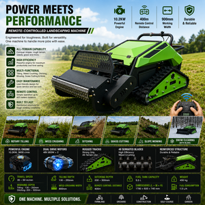 Envío gratis: Rotocultivador agrícola, máquina de zanjado, cortacésped con control remoto, cortacésped de giro cero 4x4, cortacésped de orugas - Product Image 2