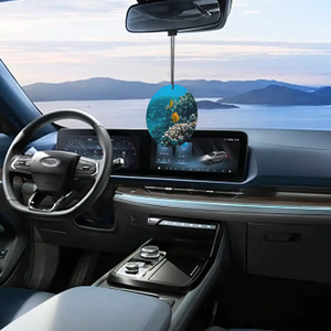 การ์ดน้ำหอมปรับอากาศในรถ EVA ทรงกลม6ชิ้นน้ำหอมกลิ่นเฟรชในรถเป็นมิตรต่อสิ่งแวดล้อมยาวนานน้ำหอม-ลูกแพร์ฟรีเซียและส้มสำหรับใช้ในสำนักงาน - Product Image 1