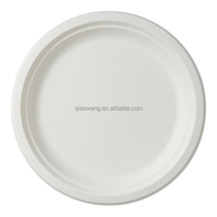 Biologisch Afbreekbare Feestborden Groentefruit Suikerriet Bagasse Dienblad Wegwerp Bagasse Plaat 7/8.6/9.5 Inch Plaat