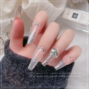 5 pièces de haute qualité, carrés épais, faits à la main, finition diamant, super brillants, grands cristaux, accessoires pour nail art - Product Image 4