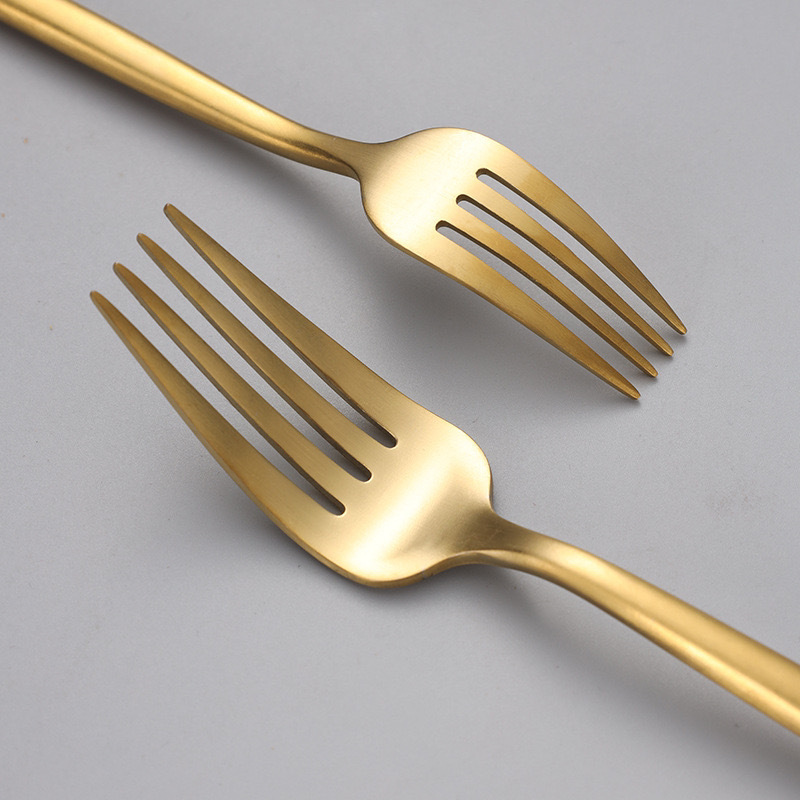 Wholesale Matt Gold Flatware Set Portugal 304 Stainless Steel Cutlery for Wedding Restaurants Home Luxury Knife and Fork Spoon · image 5