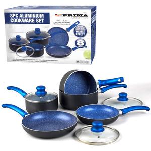 Batterie de cuisine en aluminium Offre Spéciale, marbré, poêle antiadhésive <span class=keywords><strong>et</strong></span> <span class=keywords><strong>casserole</strong></span> avec couvercle en verre, marmite bon marché - Product Image 1