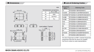 NT3225คริสตัลออสซิลเลเตอร์ NT3225SA 4p vctcxo อุณหภูมิ26mhz 26.000mhz - Product Image 4